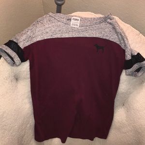pink Victoria’s Secret shirt